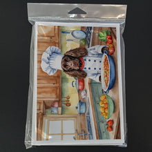 Load image into Gallery viewer, Boykin Spaniel The Chef Greeting Cards - Blank Note Cards – 8-Pack of Artist-Designed Cards with Envelopes