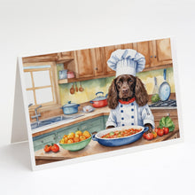 Load image into Gallery viewer, Boykin Spaniel The Chef Greeting Cards - Blank Note Cards – 8-Pack of Artist-Designed Cards with Envelopes