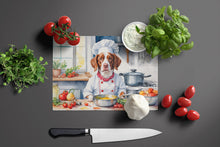 Load image into Gallery viewer, Brittany Spaniel The Chef Glass Cutting Boards – Durable, Decorative Kitchen Art