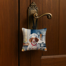 Load image into Gallery viewer, Brittany Spaniel The Chef Hanging Square Fabric Ornament 3.5 × 3.5