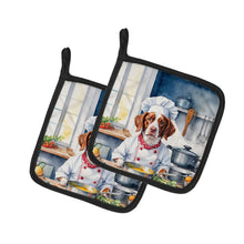 Load image into Gallery viewer, Brittany Spaniel The Chef Pot Holders - Set of 2 Decorative Kitchen Helpers | Made in the USA