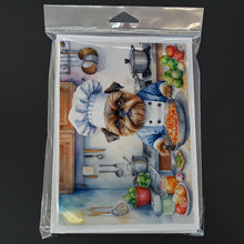Load image into Gallery viewer, Brussels Griffon The Chef Greeting Cards - Blank Note Cards – 8-Pack of Artist-Designed Cards with Envelopes