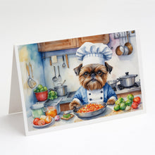 Load image into Gallery viewer, Brussels Griffon The Chef Greeting Cards - Blank Note Cards – 8-Pack of Artist-Designed Cards with Envelopes