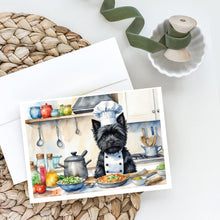 Load image into Gallery viewer, Cairn Terrier The Chef Greeting Cards - Blank Note Cards – 8-Pack of Artist-Designed Cards with Envelopes