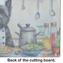 Load image into Gallery viewer, Cairn Terrier The Chef Glass Cutting Boards – Durable, Decorative Kitchen Art