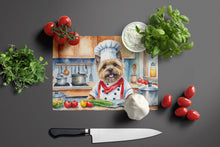Load image into Gallery viewer, Cairn Terrier The Chef Glass Cutting Boards – Durable, Decorative Kitchen Art