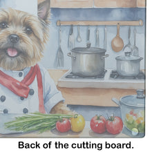Load image into Gallery viewer, Cairn Terrier The Chef Glass Cutting Boards – Durable, Decorative Kitchen Art