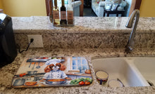 Load image into Gallery viewer, Cavalier Spaniel The Chef Dish Drying Mat