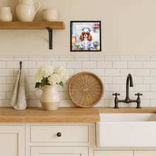 Load image into Gallery viewer, Cavalier Spaniel The Chef Framed Metal Print