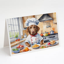 Load image into Gallery viewer, Chesapeake Bay Retriever The Chef Greeting Cards - Blank Note Cards – 8-Pack of Artist-Designed Cards with Envelopes