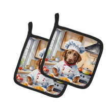 Load image into Gallery viewer, Chesapeake Bay Retriever The Chef Pot Holders - Set of 2 Decorative Kitchen Helpers | Made in the USA