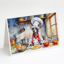 Load image into Gallery viewer, Chinese Crested The Chef Greeting Cards - Blank Note Cards – 8-Pack of Artist-Designed Cards with Envelopes
