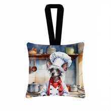 Load image into Gallery viewer, Chinese Crested The Chef Hanging Square Fabric Ornament 3.5 × 3.5