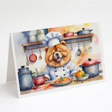 Load image into Gallery viewer, Chow Chow The Chef Greeting Cards - Blank Note Cards – 8-Pack of Artist-Designed Cards with Envelopes