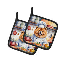 Load image into Gallery viewer, Chow Chow The Chef Pot Holders - Set of 2 Decorative Kitchen Helpers | Made in the USA