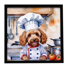 Load image into Gallery viewer, Cockapoo The Chef Framed Metal Print