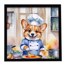 Load image into Gallery viewer, Corgi The Chef Framed Metal Print