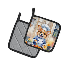 Load image into Gallery viewer, Corgi The Chef Pot Holders - Set of 2 Decorative Kitchen Helpers | Made in the USA