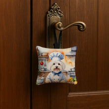Load image into Gallery viewer, Coton de Tulear The Chef Hanging Square Fabric Ornament 3.5 × 3.5