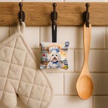 Load image into Gallery viewer, Coton de Tulear The Chef Hanging Square Fabric Ornament 3.5 × 3.5