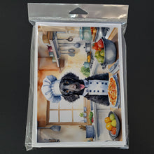 Load image into Gallery viewer, Curly-Coated Retriever The Chef Greeting Cards - Blank Note Cards – 8-Pack of Artist-Designed Cards with Envelopes