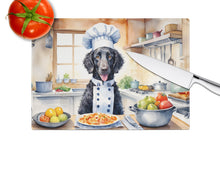 Load image into Gallery viewer, Curly-Coated Retriever The Chef Glass Cutting Boards – Durable, Decorative Kitchen Art