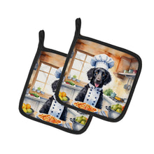 Load image into Gallery viewer, Curly-Coated Retriever The Chef Pot Holders - Set of 2 Decorative Kitchen Helpers | Made in the USA