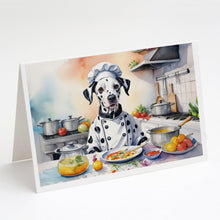 Load image into Gallery viewer, Dalmatian The Chef Greeting Cards - Blank Note Cards – 8-Pack of Artist-Designed Cards with Envelopes