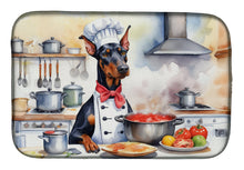 Load image into Gallery viewer, Doberman Pinscher The Chef Dish Drying Mat