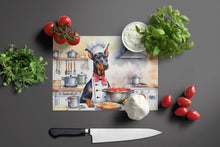 Load image into Gallery viewer, Doberman Pinscher The Chef Glass Cutting Boards – Durable, Decorative Kitchen Art