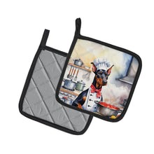 Load image into Gallery viewer, Doberman Pinscher The Chef Pot Holders - Set of 2 Decorative Kitchen Helpers | Made in the USA