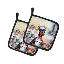 Load image into Gallery viewer, Doberman Pinscher The Chef Pot Holders - Set of 2 Decorative Kitchen Helpers | Made in the USA
