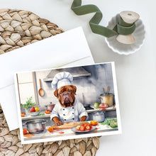 Load image into Gallery viewer, Dogue de Bordeaux The Chef Greeting Cards - Blank Note Cards – 8-Pack of Artist-Designed Cards with Envelopes