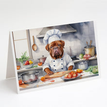 Load image into Gallery viewer, Dogue de Bordeaux The Chef Greeting Cards - Blank Note Cards – 8-Pack of Artist-Designed Cards with Envelopes