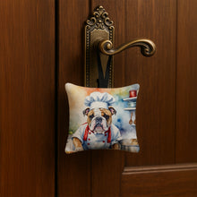Load image into Gallery viewer, English Bulldog The Chef Hanging Square Fabric Ornament 3.5 × 3.5