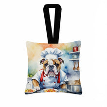 Load image into Gallery viewer, English Bulldog The Chef Hanging Square Fabric Ornament 3.5 × 3.5