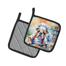 Load image into Gallery viewer, English Bulldog The Chef Pot Holders - Set of 2 Decorative Kitchen Helpers | Made in the USA