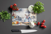 Load image into Gallery viewer, English Bulldog The Chef Glass Cutting Boards – Durable, Decorative Kitchen Art
