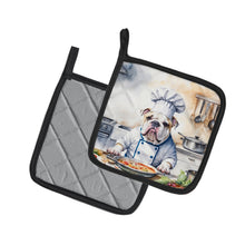 Load image into Gallery viewer, English Bulldog The Chef Pot Holders - Set of 2 Decorative Kitchen Helpers | Made in the USA