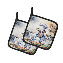 Load image into Gallery viewer, English Bulldog The Chef Pot Holders - Set of 2 Decorative Kitchen Helpers | Made in the USA