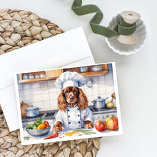 Load image into Gallery viewer, English Cocker Spaniel The Chef Greeting Cards - Blank Note Cards – 8-Pack of Artist-Designed Cards with Envelopes