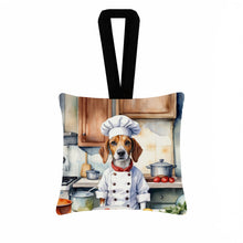 Load image into Gallery viewer, English Foxhound The Chef Hanging Square Fabric Ornament 3.5 × 3.5