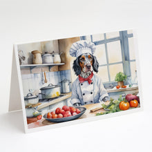 Load image into Gallery viewer, English Setter The Chef Greeting Cards - Blank Note Cards – 8-Pack of Artist-Designed Cards with Envelopes