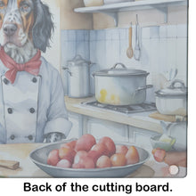 Load image into Gallery viewer, English Setter The Chef Glass Cutting Boards – Durable, Decorative Kitchen Art