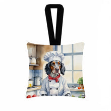 Load image into Gallery viewer, English Setter The Chef Hanging Square Fabric Ornament 3.5 × 3.5