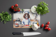 Load image into Gallery viewer, English Springer Spaniel The Chef Glass Cutting Boards – Durable, Decorative Kitchen Art