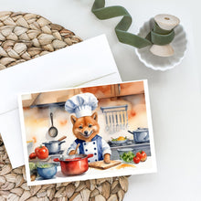 Load image into Gallery viewer, Finnish Spitz The Chef Greeting Cards - Blank Note Cards – 8-Pack of Artist-Designed Cards with Envelopes