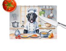 Load image into Gallery viewer, Flat-Coated Retriever The Chef Glass Cutting Boards – Durable, Decorative Kitchen Art