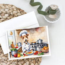 Load image into Gallery viewer, Fox Terrier The Chef Greeting Cards - Blank Note Cards – 8-Pack of Artist-Designed Cards with Envelopes