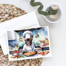 Load image into Gallery viewer, French Bulldog The Chef Greeting Cards - Blank Note Cards – 8-Pack of Artist-Designed Cards with Envelopes